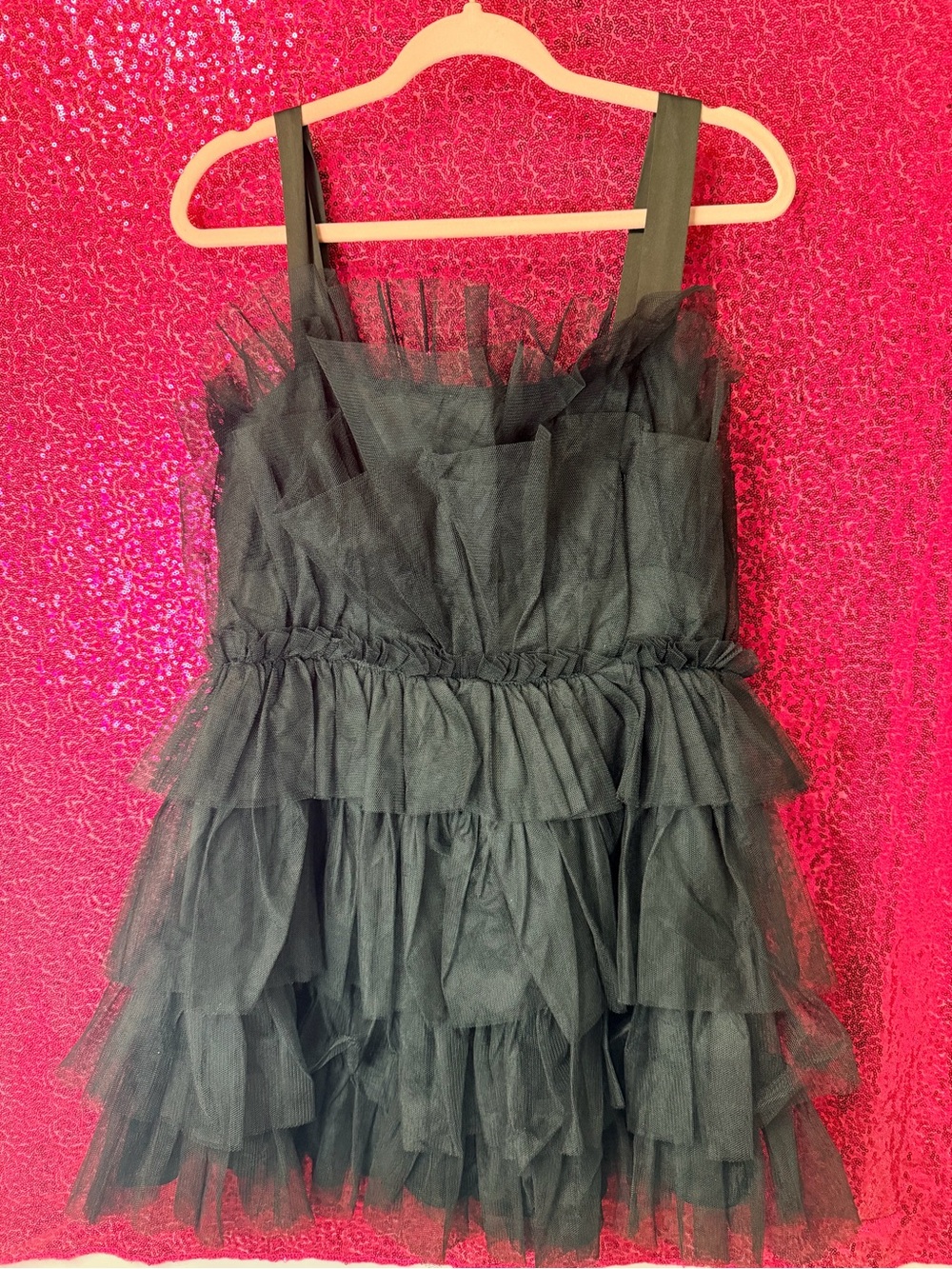 Storia Black Layered Tulle Party Dress